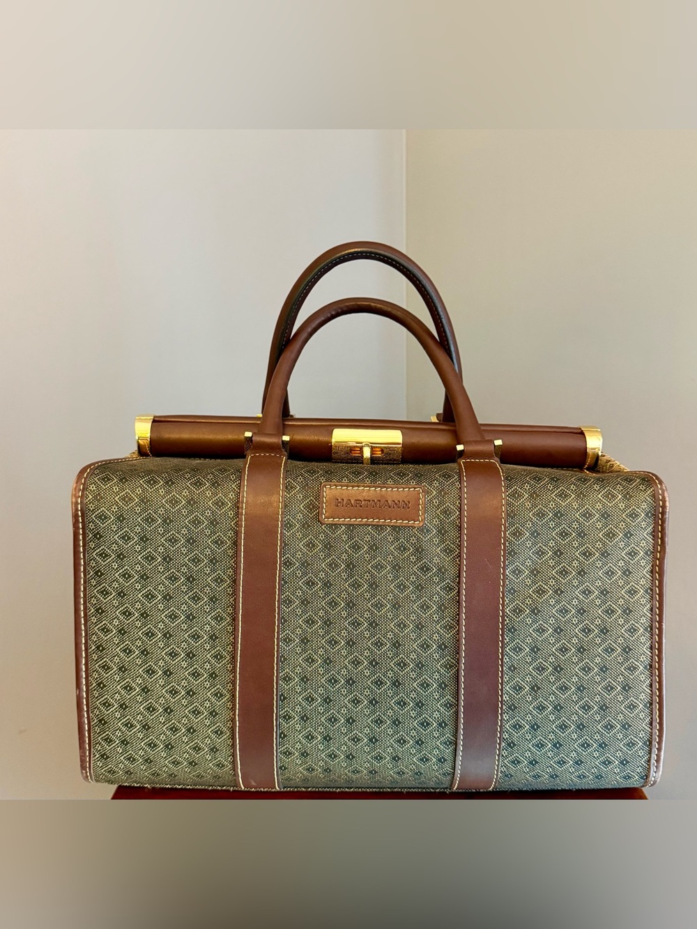 Hartmann Diamond Jacquard Print Men’s Doctor Bag